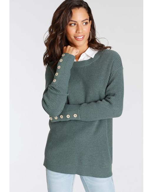 Laura Scott Green Pullover
