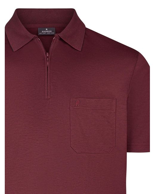 RAGMAN Shirt Basic in Red für Herren