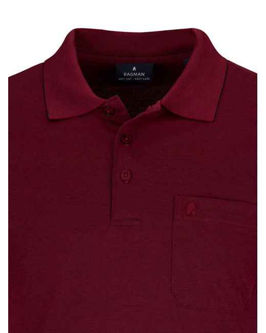 RAGMAN Shirt Basic in Red für Herren