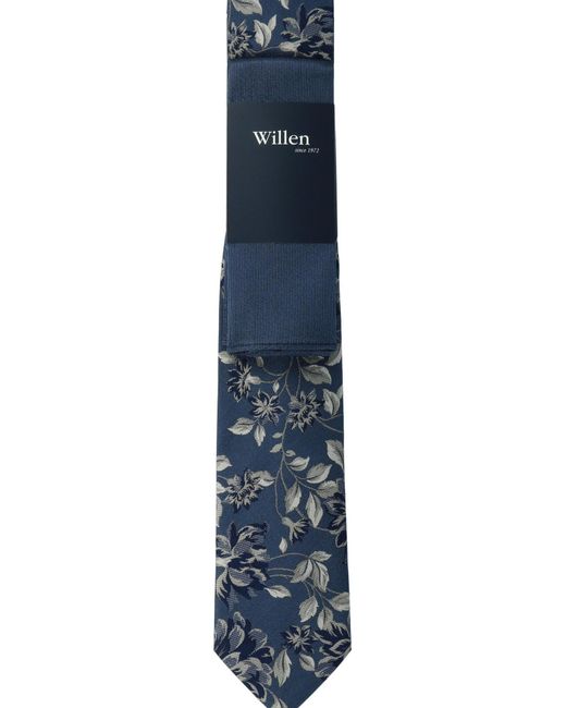 Willen Krawatte Floral Uni in Blue für Herren