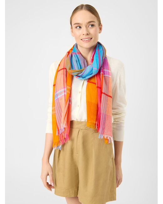 Codello Pink Schal Mit Karomuster