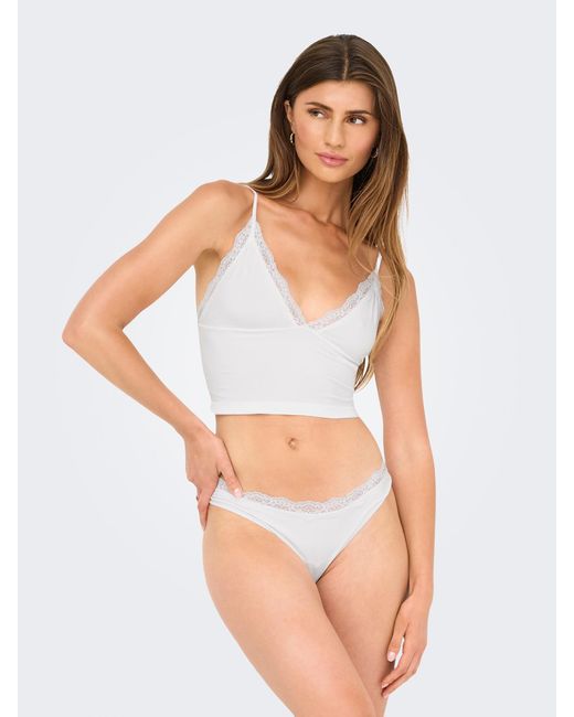 ONLY White Unterhemd Onlvicky