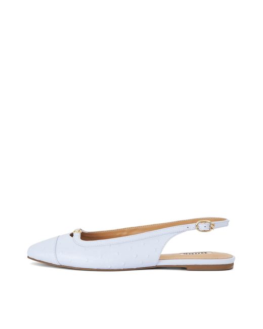 Dune White Riemchenballerina