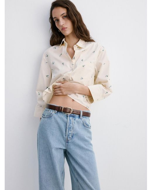 Mango White Bluse