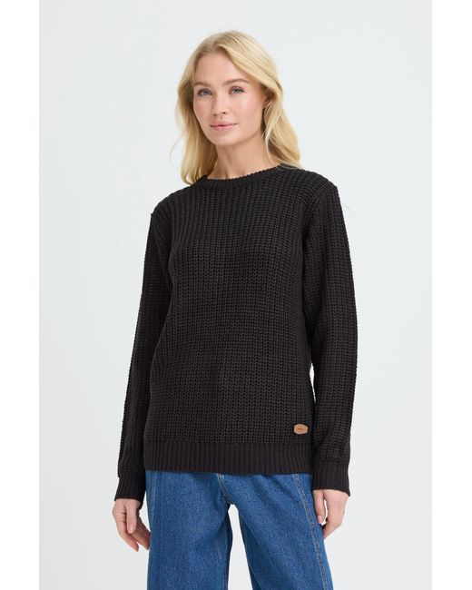 Oxmo Black Strickpullover Oxedna Oneck
