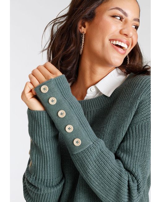 Laura Scott Green Pullover