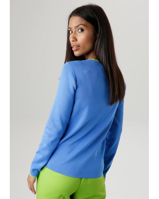 Aniston SELECTED Blue Pullover