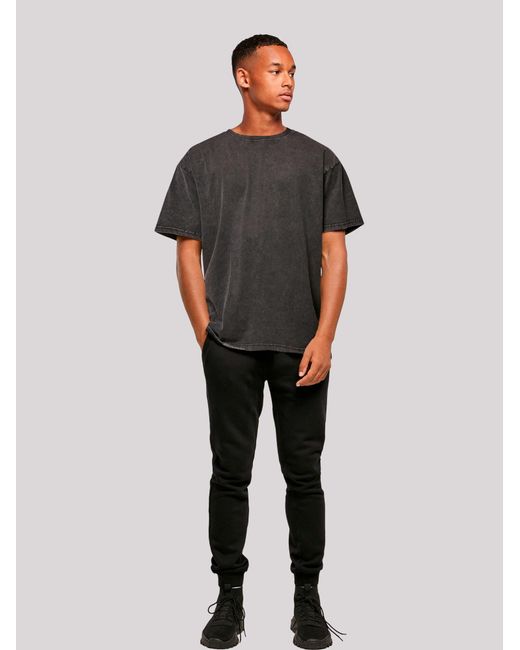 F4NT4STIC T-Shirt Escape Discover The World Town Train Station in Black für Herren