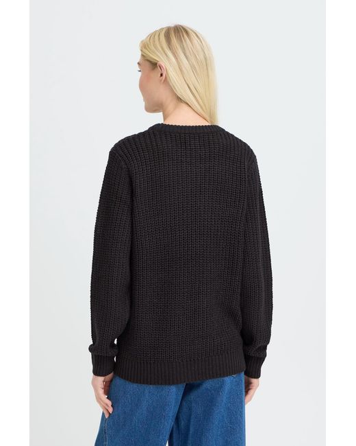 Oxmo Black Strickpullover Oxedna Oneck