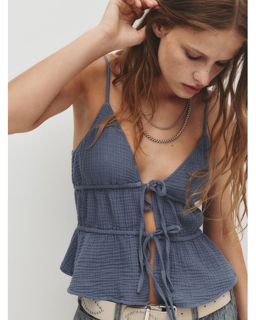 Pull&Bear Blue Top Pacific