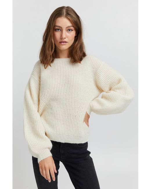 Pulz White Pullover Iris