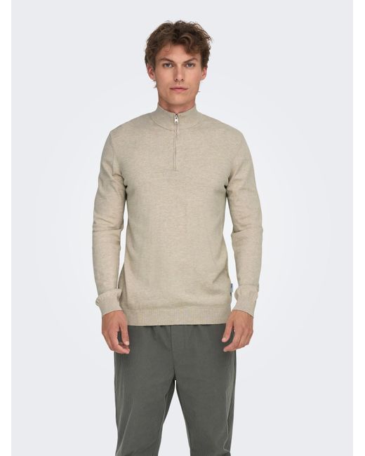 Only & Sons Pullover Onsloui in Natural für Herren