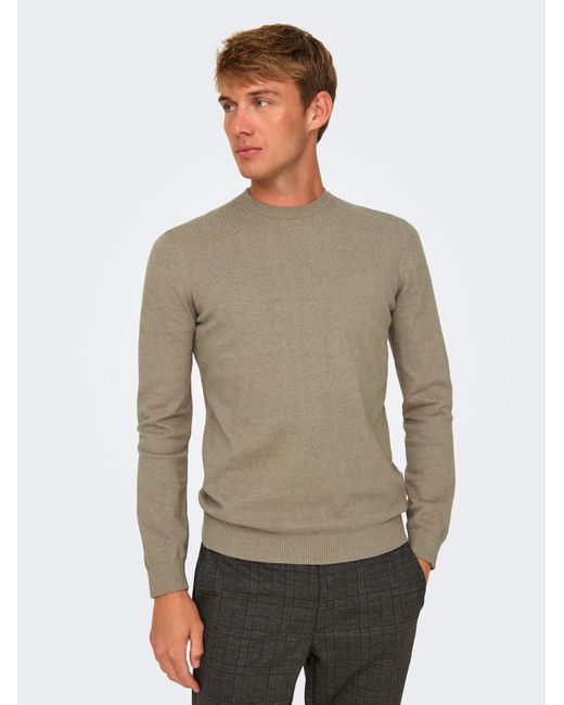 Only & Sons Pullover Onsloui in Gray für Herren