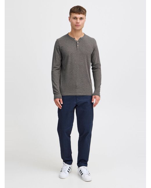 Solid Rundhalsshirt Volko in Gray für Herren