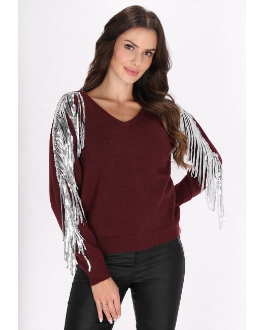 faina Red Pullover