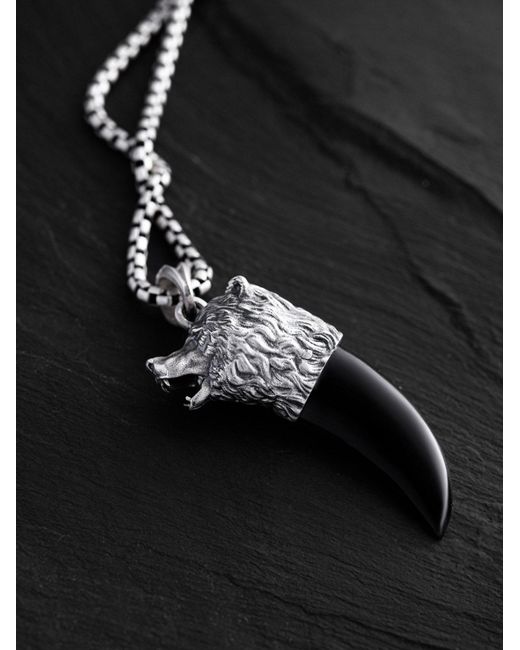 REYTEL Anhänger Bear Claw in Metallic für Herren