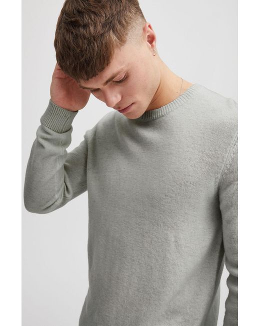 Solid Pullover in Gray für Herren