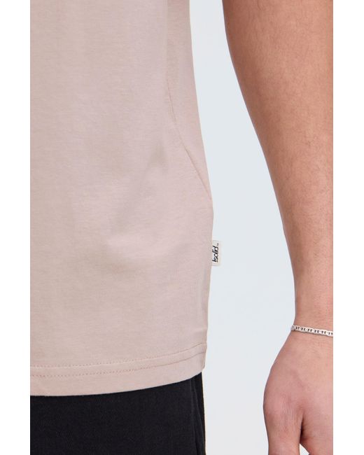 Solid Rundhalsshirt Mit Backprint Sdustance in Pink für Herren
