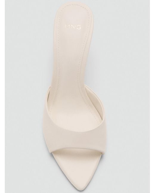 Mango White Pantolette Pepywh