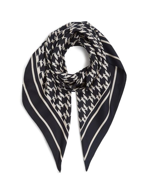 Karl Lagerfeld Black Monogram Seidenschal