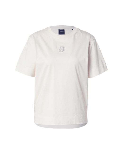 Boss White T-Shirt 'Elpha_Placed3'