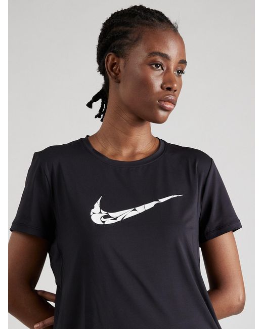 Nike Black Funktionsshirt 'one swsh hbr'