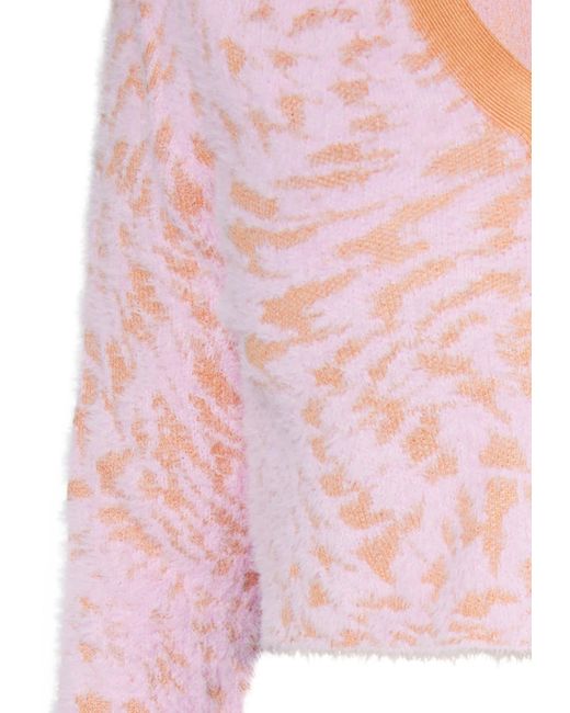 swirly Pink Strickjacke