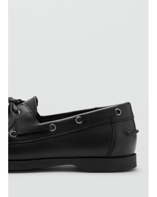 Mango Mokassin Nautic in Black für Herren