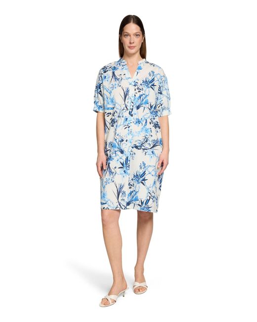 Vera Mont Blue Hemdblusenkleid Mit Knopfleiste
