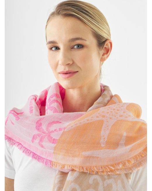 Codello Pink Jacquard-Schal