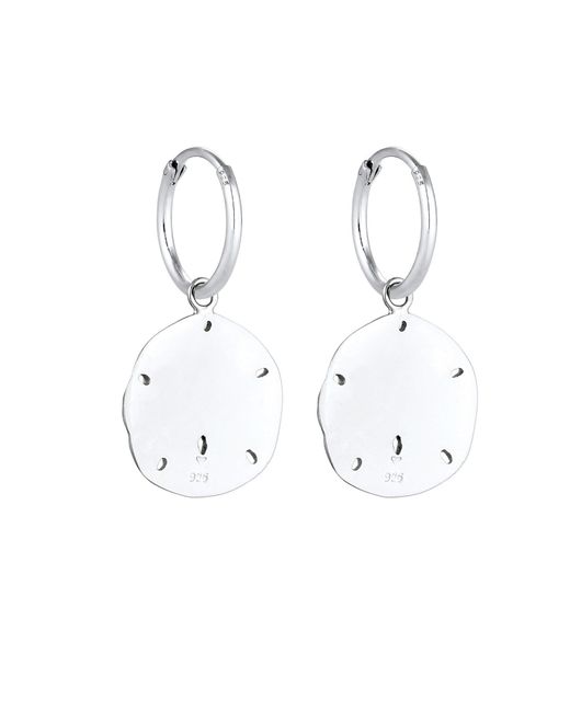 Elli Jewelry White Ohrringe Blume, Creole