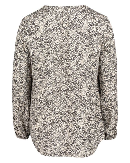 Cartoon Gray Casual-Bluse Langarm