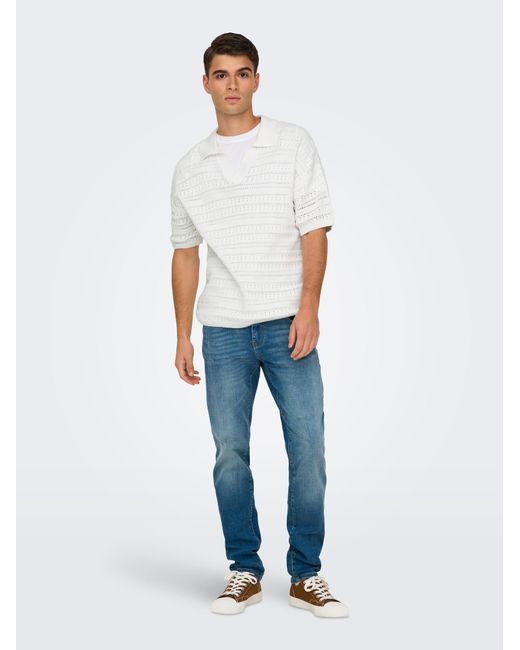 Only & Sons Pullover Grayson in White für Herren