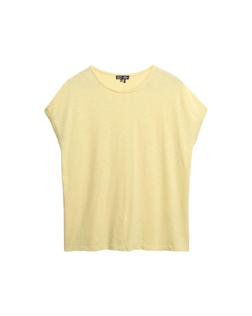 Superdry Yellow Locker geschnittenes Studios T-Shirt Französisches Vanillegelb 38