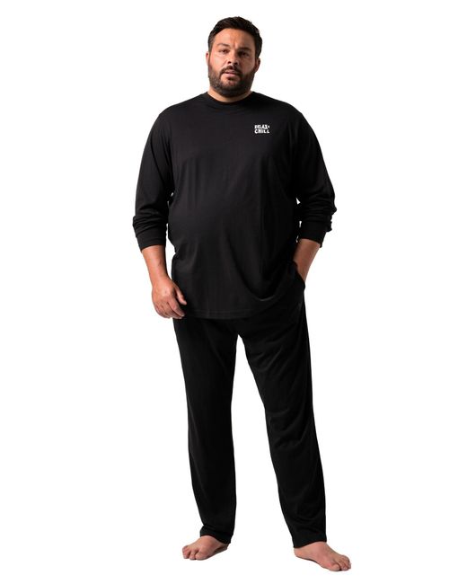 Men Plus Pyjama in Black für Herren