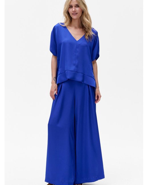 Blue Shadow Blue Bluse
