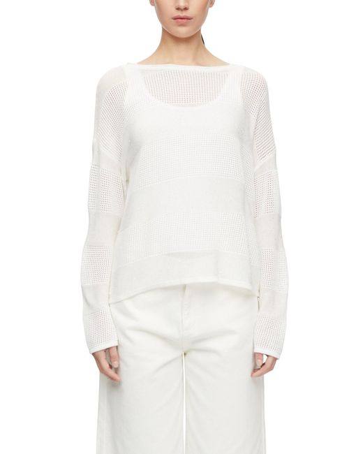 Comma, White Strickpullover