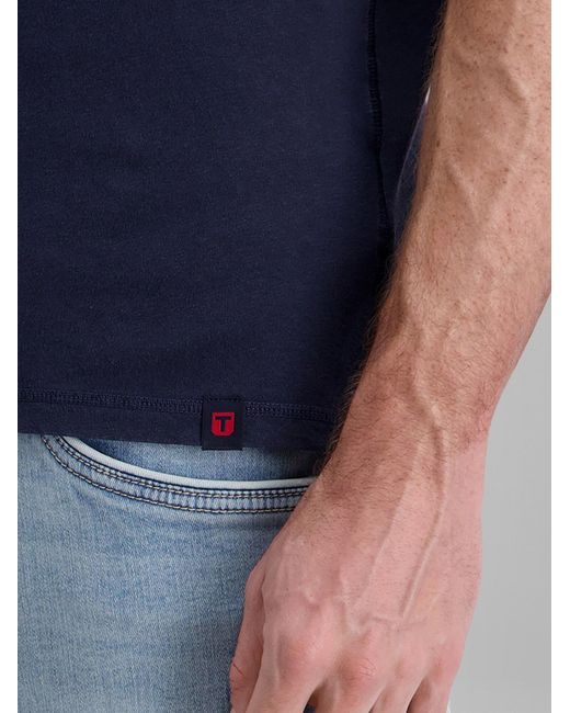 Timezone T-Shirt Basic in Blue für Herren