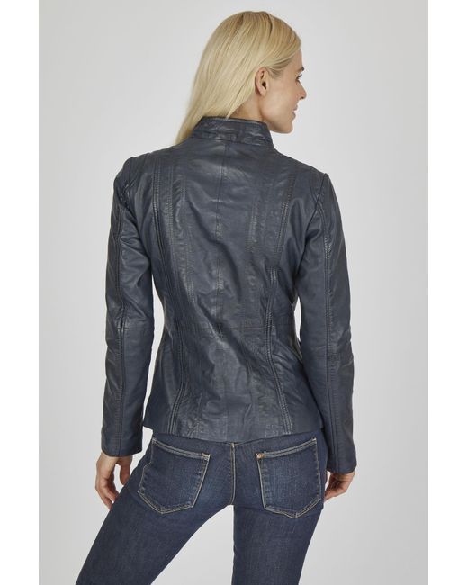 7eleven Blue Lederjacke Sefema