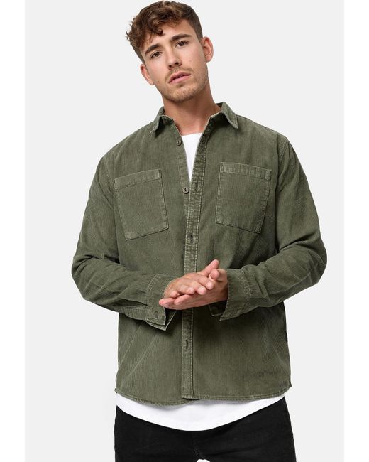 INDICODE Hemd Thyge in Green für Herren