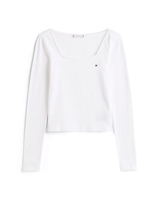 Tommy Hilfiger Pink Essential Pointelle-Pyjama Aus Popeline