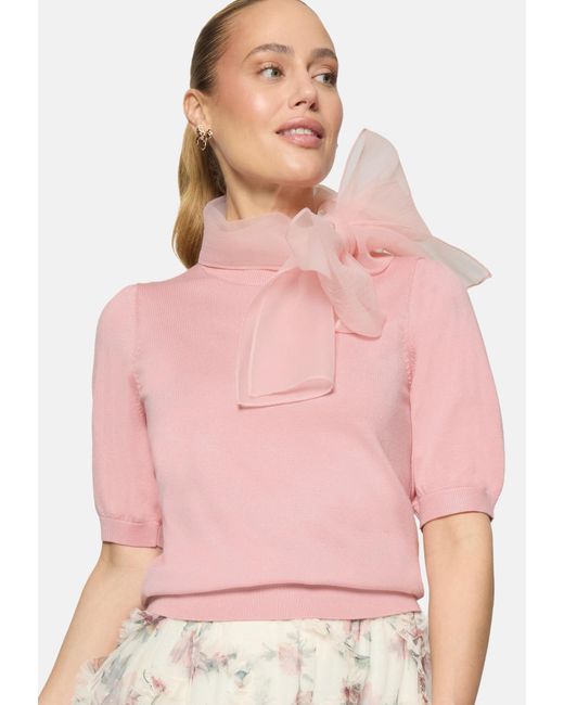 Zero Pink Pullover Mit Schleife