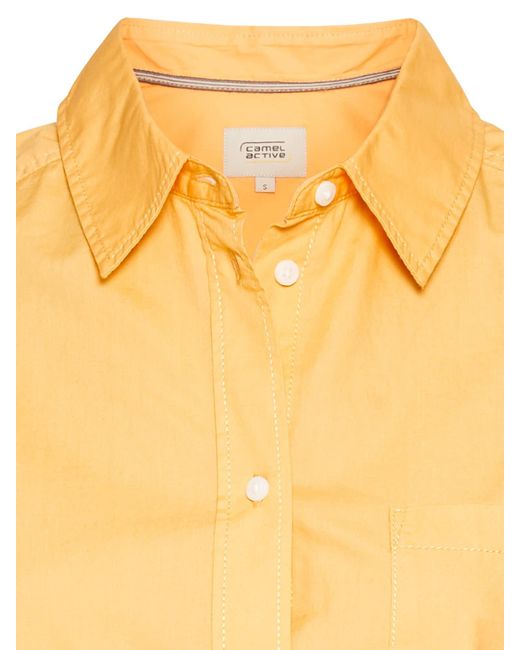 Camel Active Yellow Hemdbluse Aus Baumwolle