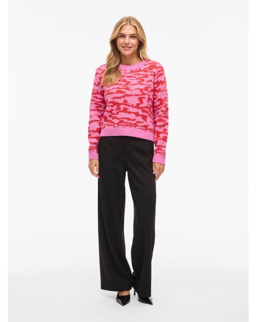 Vila Red Pullover Viopera