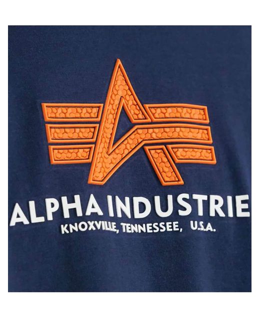 Alpha Industries Shirt Basic Rubber in Blue für Herren