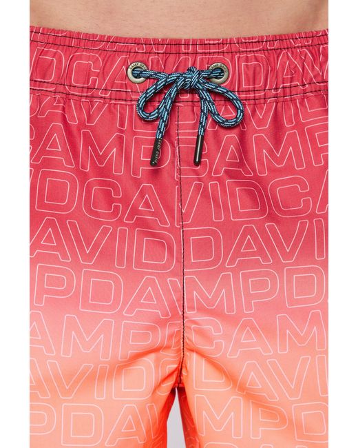 Camp David Beachbermuda Mit Farbverlauf Und All Over Print in Pink für Herren