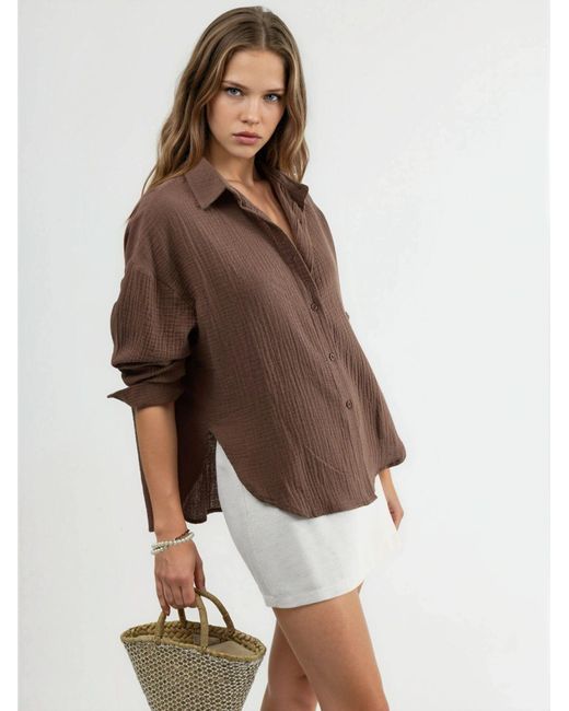 Busem Brown Bluse