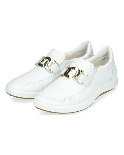 Ara White Slipper
