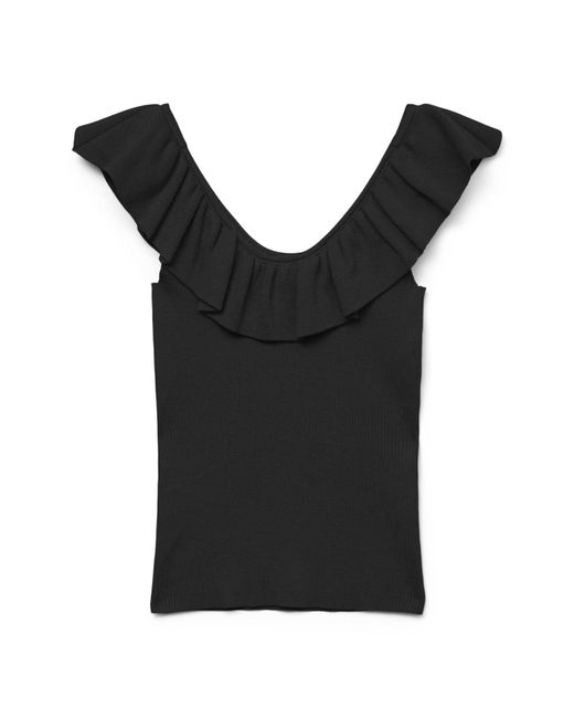 Vero Moda Black Stricktop 'Vmsilje'