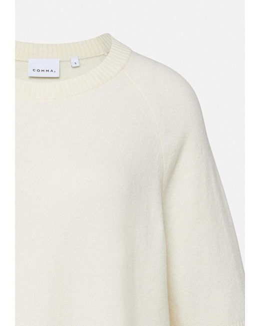 Comma, White Pullover